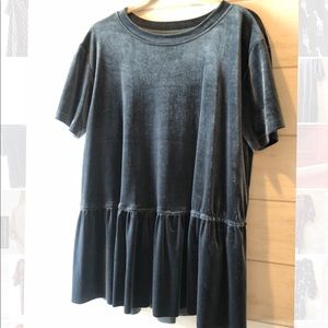 Piper & Scoot Velvet Poppy Peplum by Wishlist